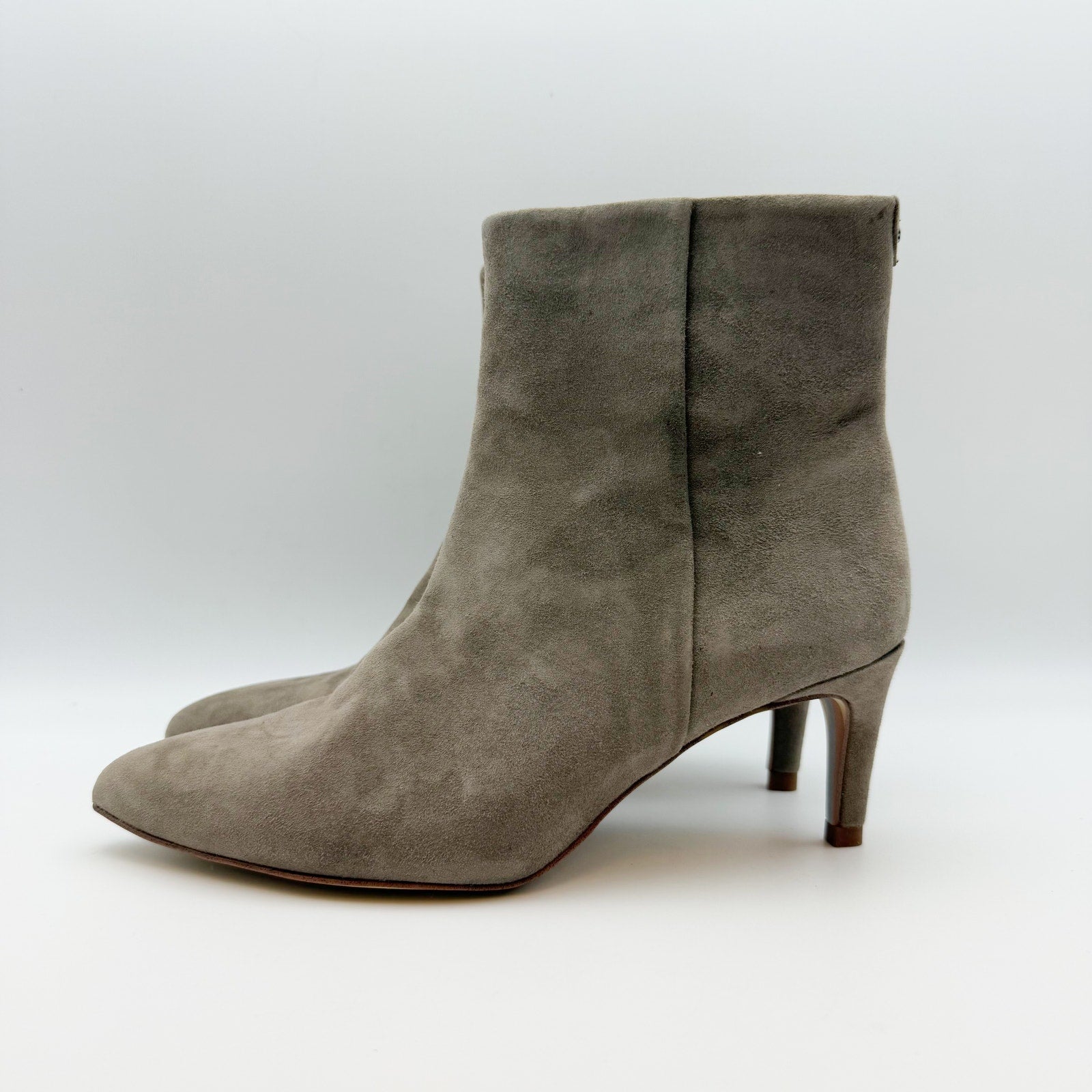 Sam Edelman Womens Ulissa Ankle Booties US 5 Tan Olive Suede Leather Heel NWOB