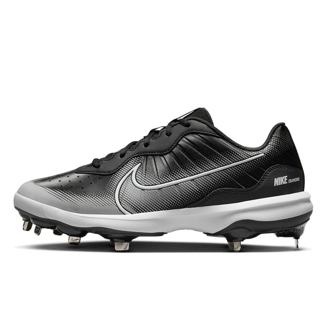Nike Mens Alpha Huarache Varsity 4 Low Baseball Cleats US 9 Black Grey NWOB