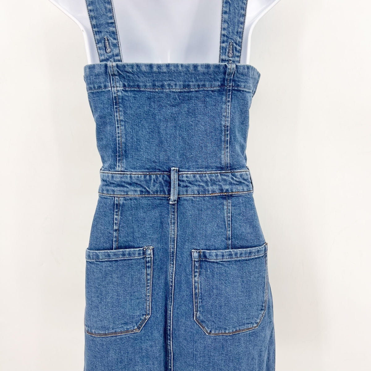 PAIGE Women's Maddy Denim Tank Dress Size 10 Delia Blue Button Front Revolve NWT