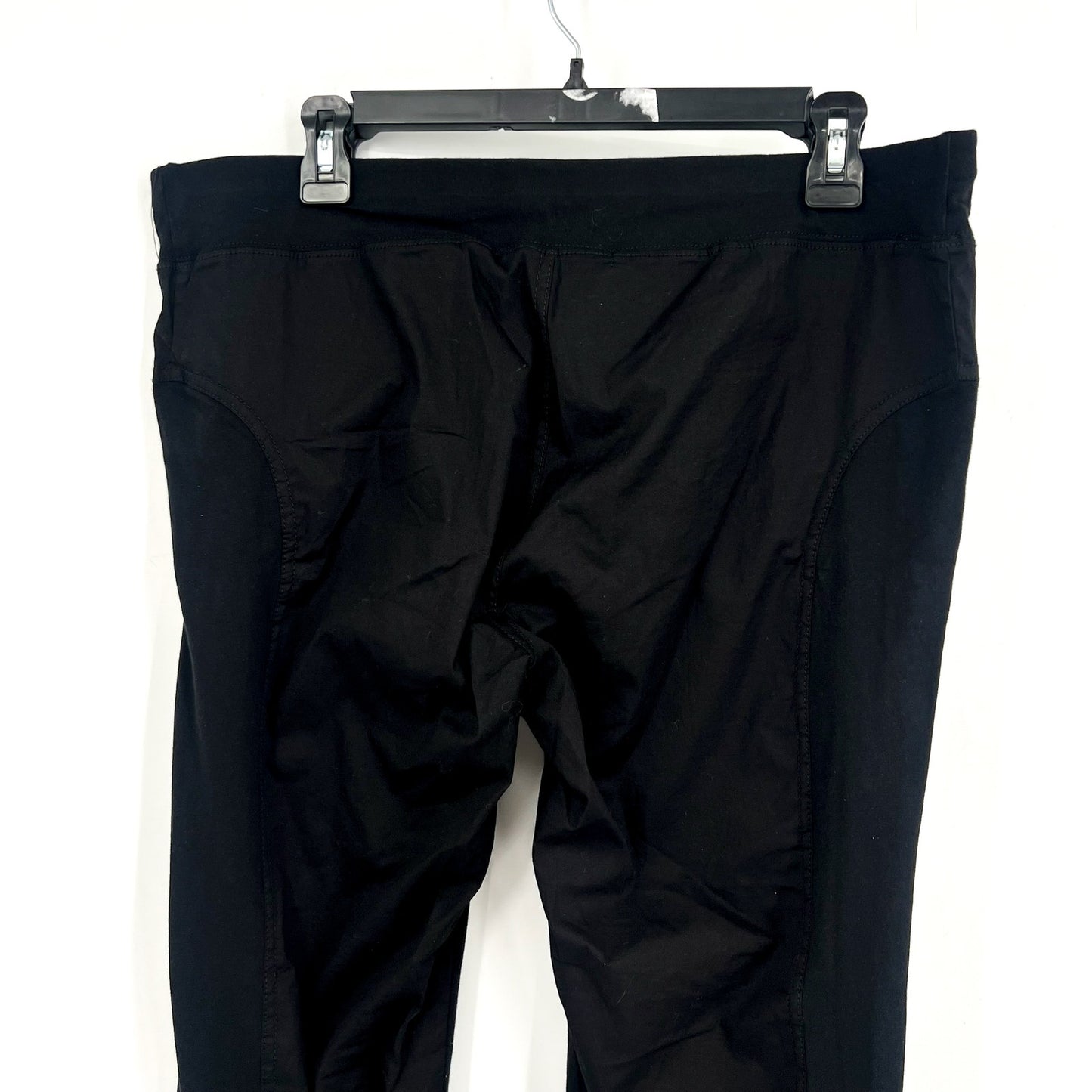 XCVI WEARABLES Women's Jetter Crop Leggings Large Black Ruched Stretch NWT