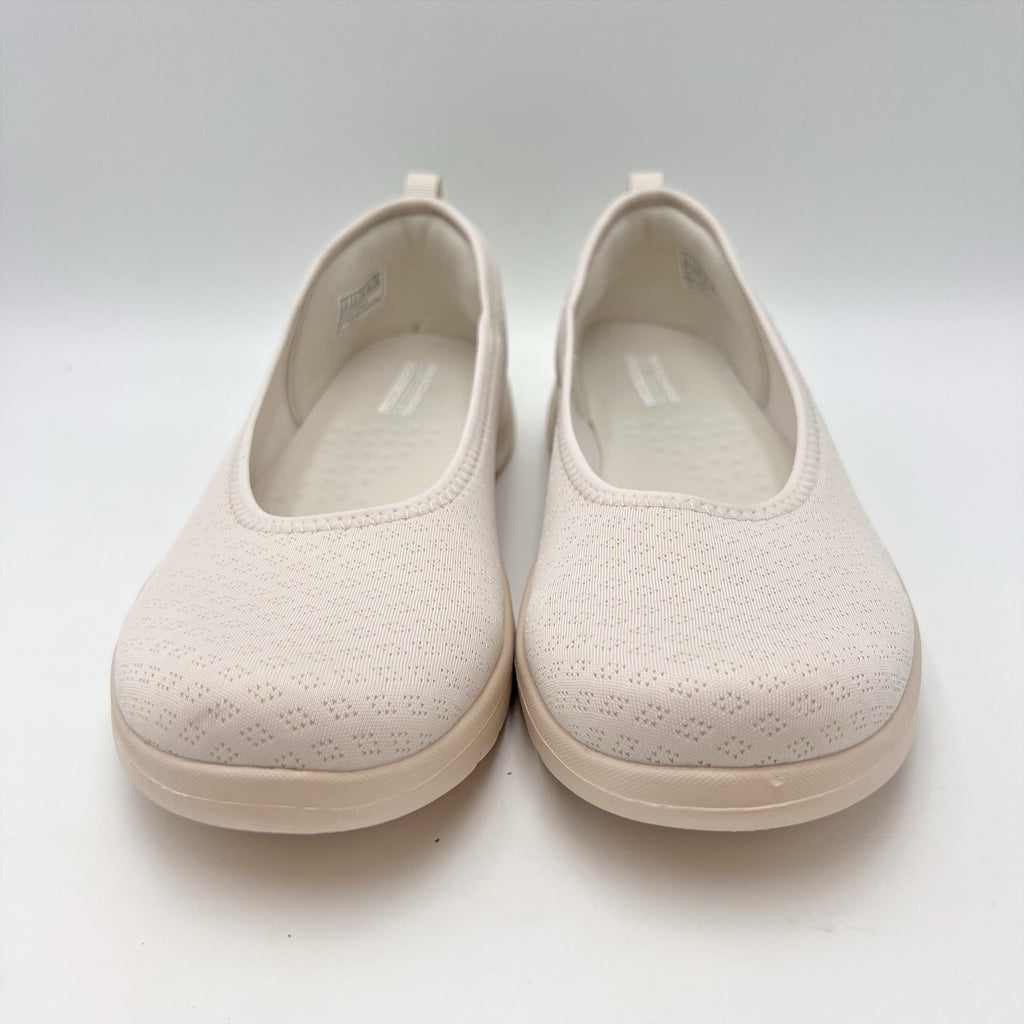 Skechers Womens On The Go Flex Sienna Flat Shoes Size 9 Natural Cream NIB
