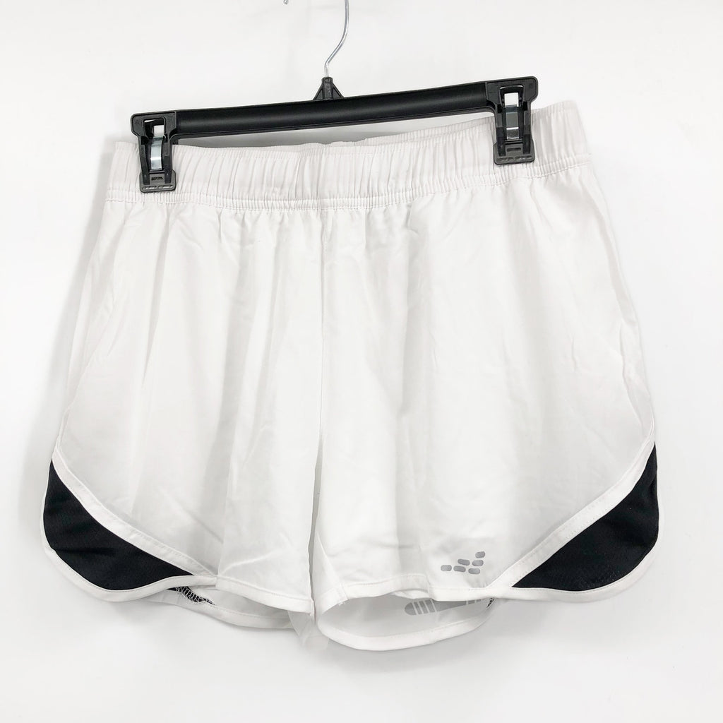 BCG Academy Sports Women's Running Shorts Small White Black Mesh NWOT