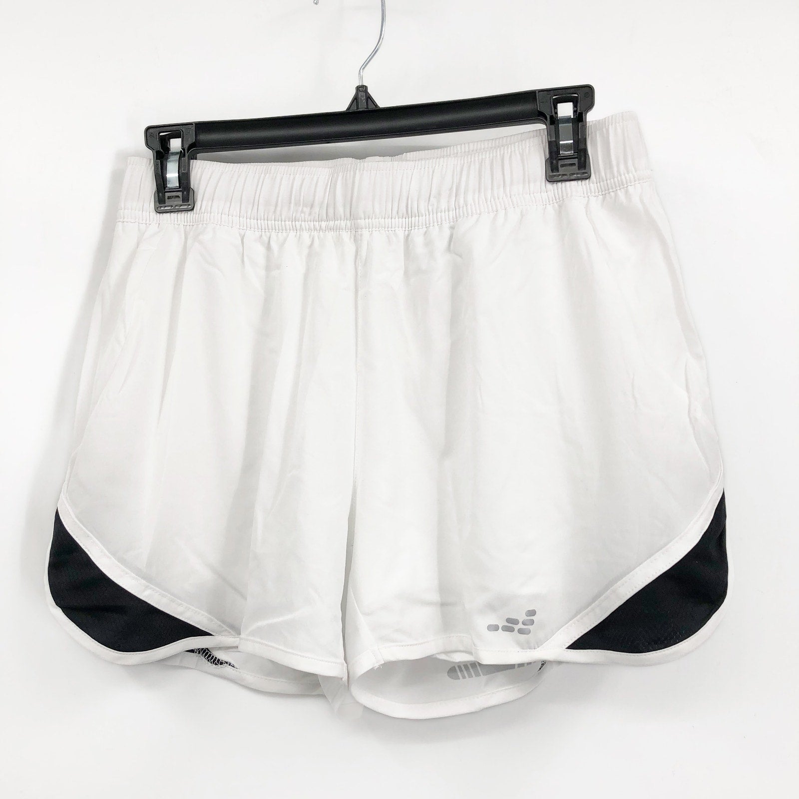 BCG Academy Sports Women's Running Shorts Small White Black Mesh NWOT