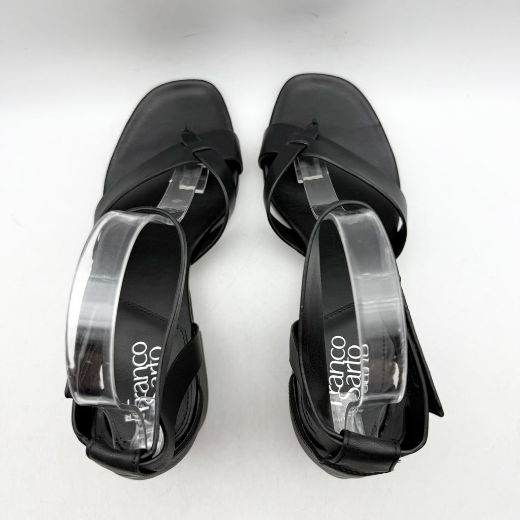 Franco Sarto Womens Nyah Heeled Sandals Size 8.5 M EU 39 Black NWOB
