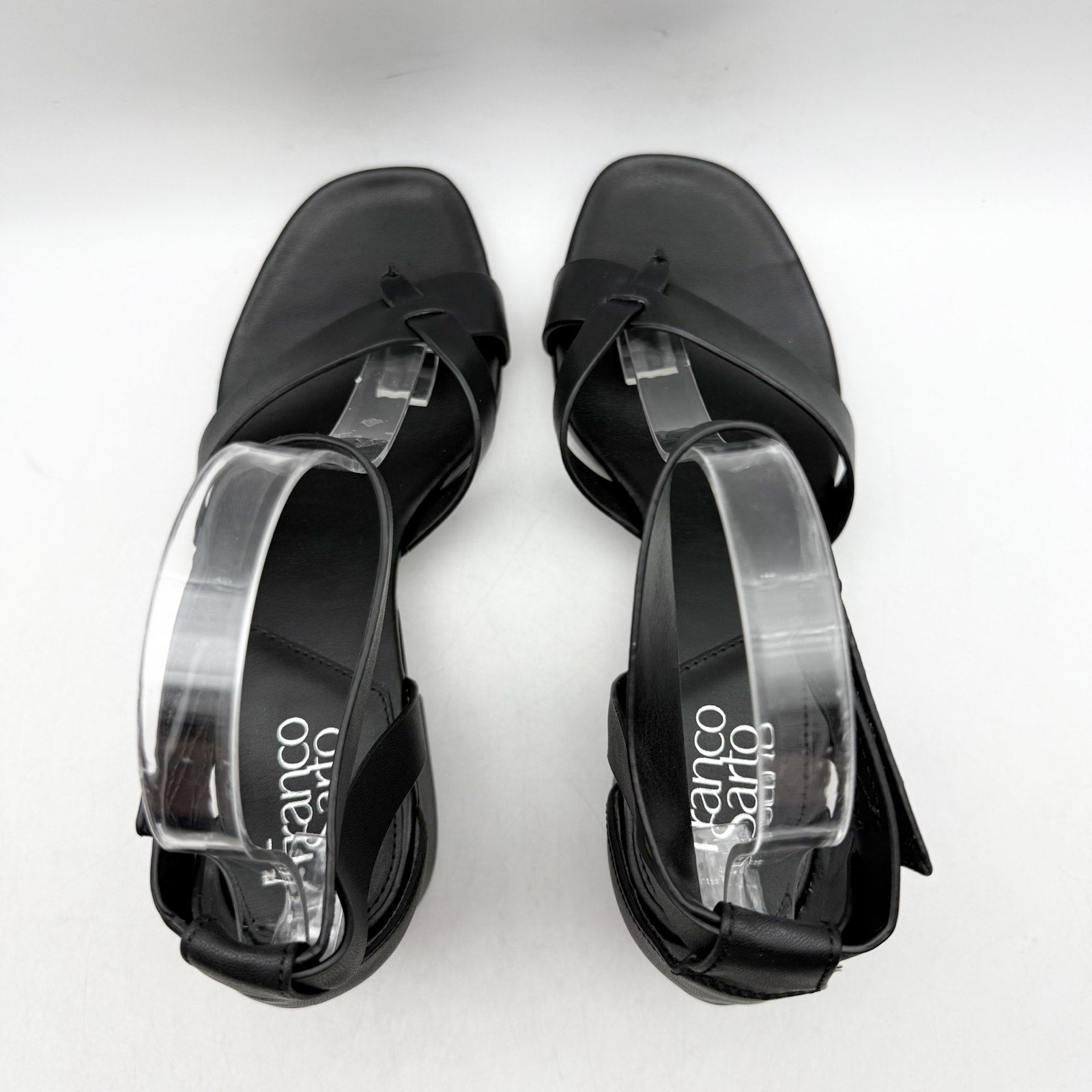 Franco Sarto Womens Nyah Heeled Sandals Size 8.5 M EU 39 Black NWOB