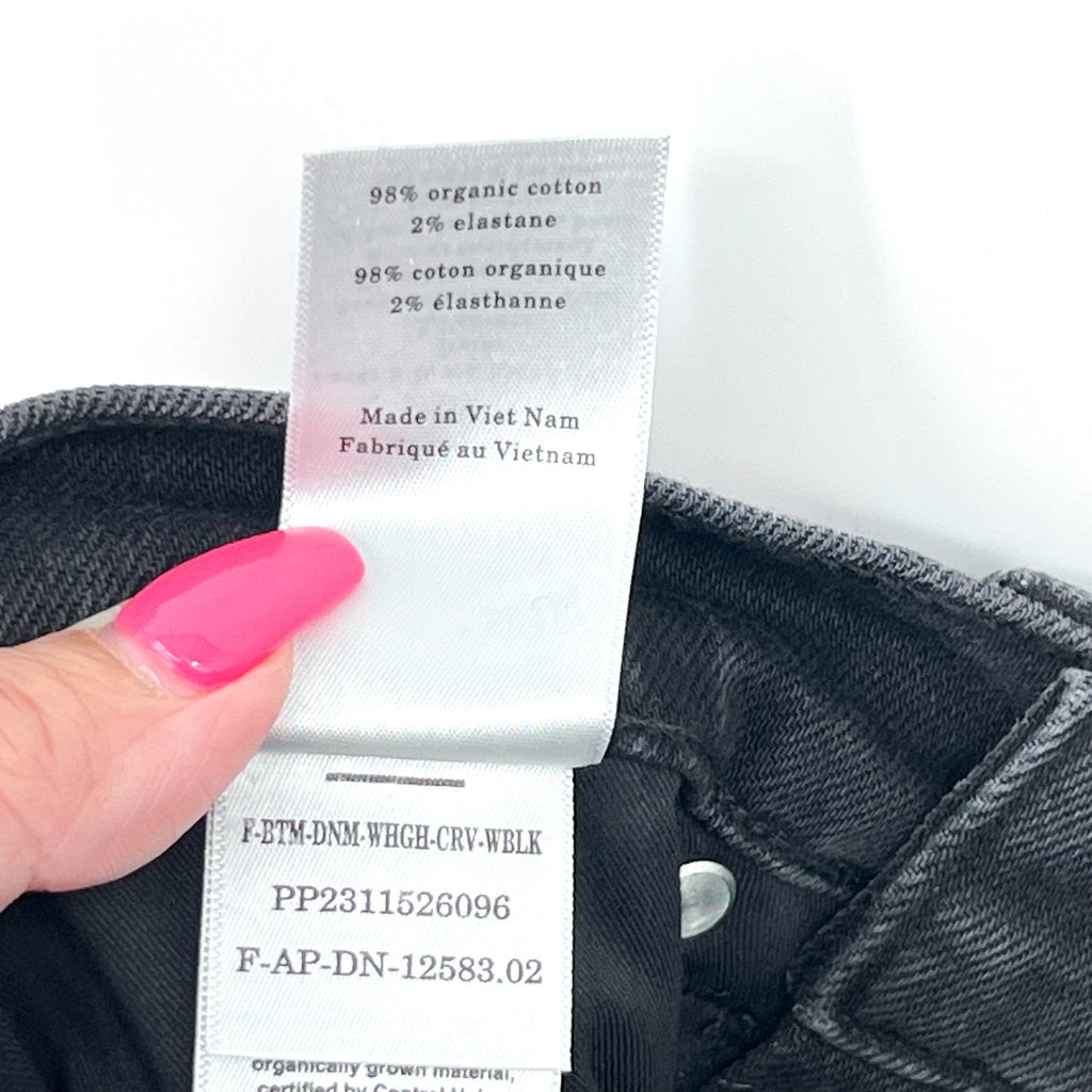 EVERLANE Women's The Way-High Curve Jeans 26R US 2 Washed Black NWT