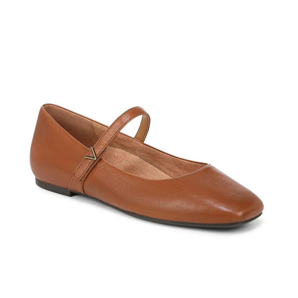 Vionic Womens Alameda Mary Jane Flats Size 9M EU 40 Brown Leather NIB