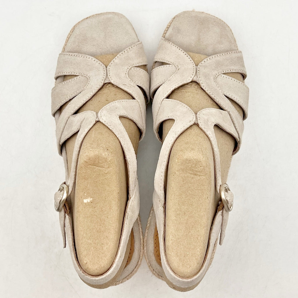 Sofft Womens Norma Espadrille Wedge Sandals Size 6.5 Tan Baywater Suede NIB