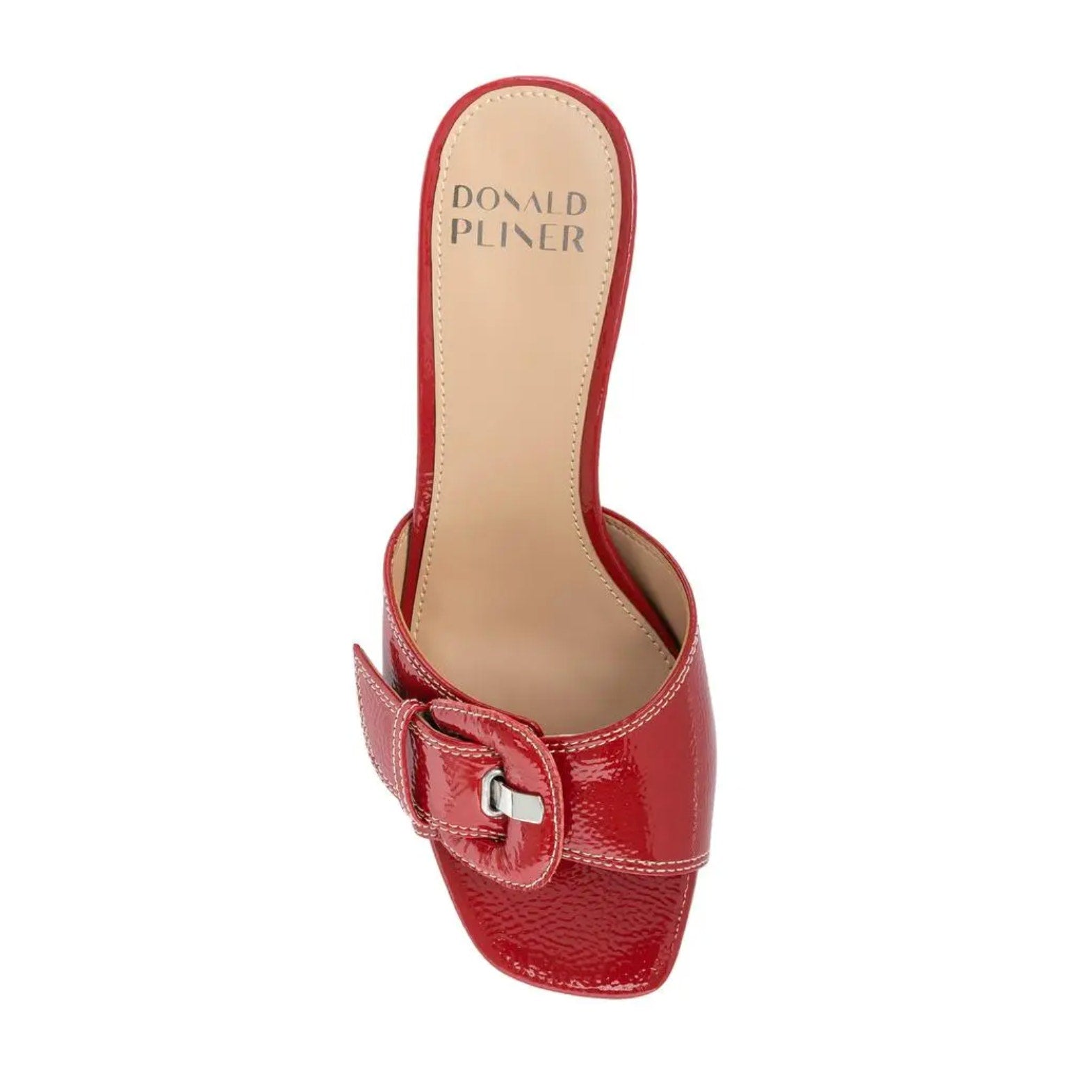 Donald Pliner Womens Cherry Heeled Sandal US 8.5 M Red Patent Leather NWOB