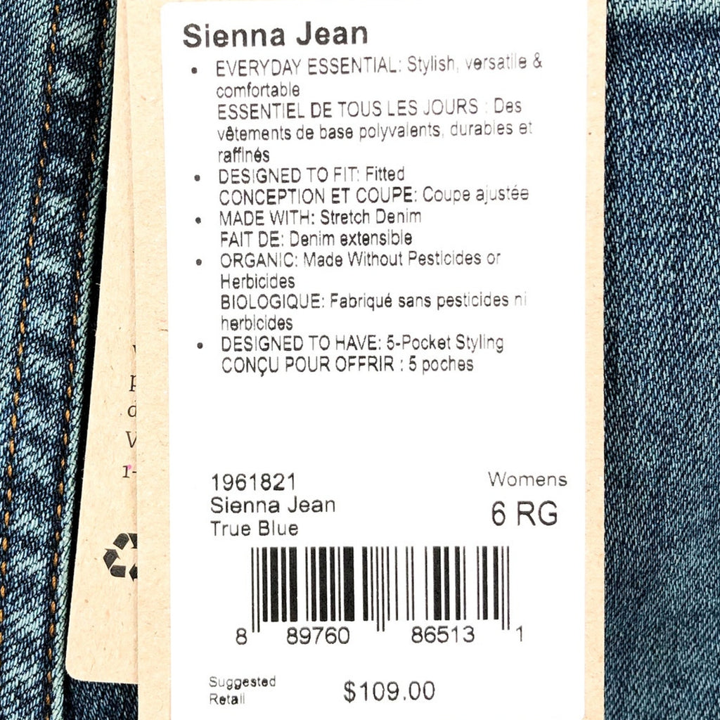 PRANA Womens Sienna Mid Rise Skinny Jeans Size 6 28 x 31 True Blue Stretch NWT