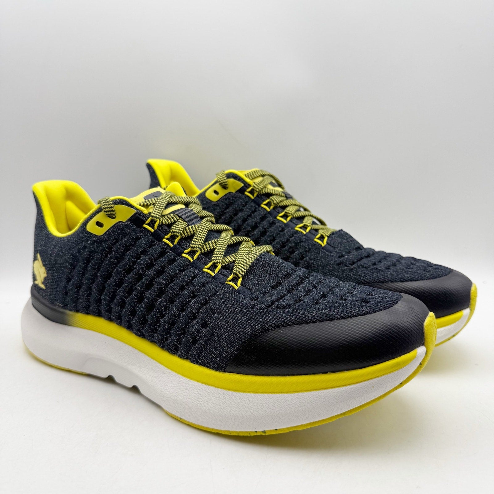 Rabbit Mens Dream Chaser Running Shoes US 12 Black Yellow Athletic Sneakers NIB