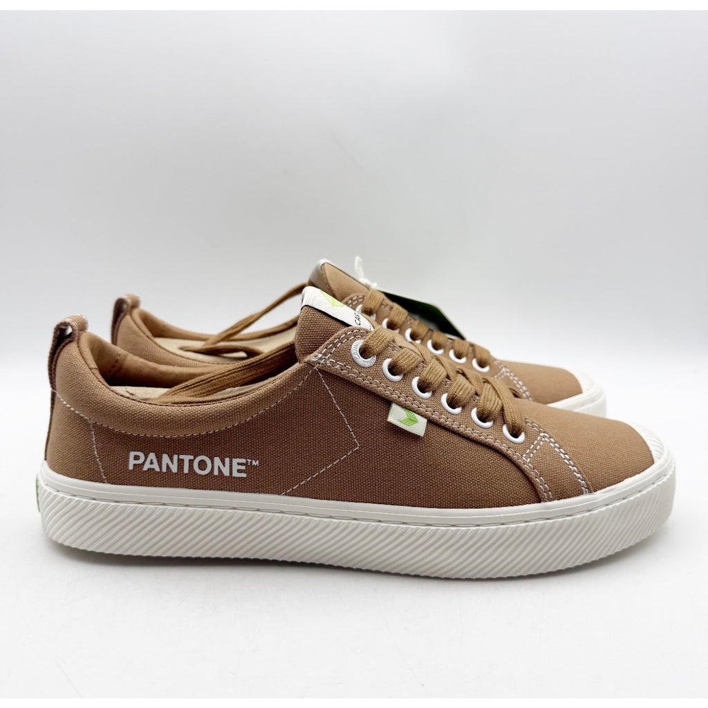 Cariuma OCA Low Canvas Sneakers Womens 10 Mens 8.5 Pantone Brown White NIB