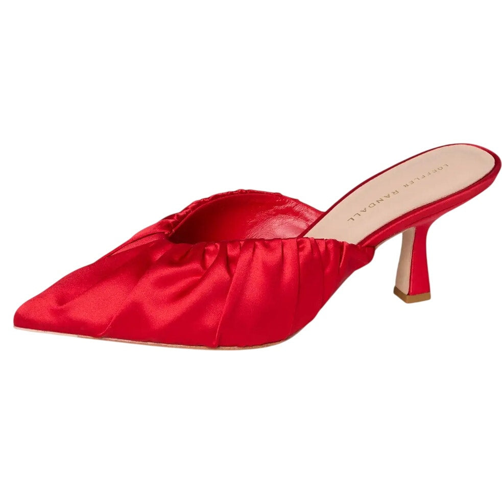 Loeffler Randall Womens Inez Mule Heels US 9 B EU 40 Red Satin NIB