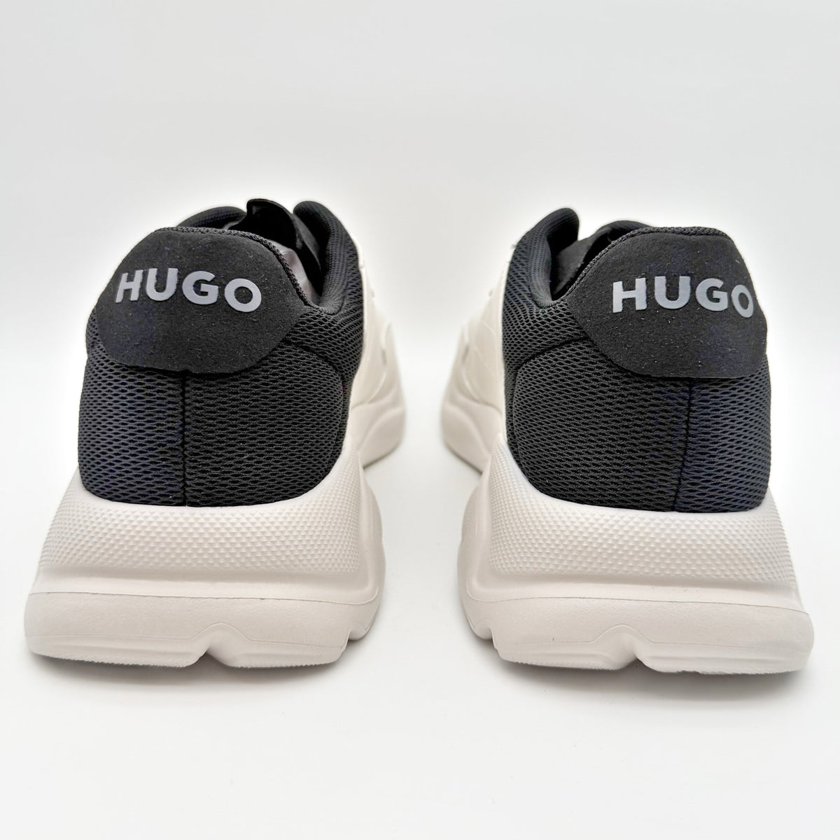 HUGO Mens Leon Casual Sneakers Size 12 EU 45 Light Grey White Hugo Boss NIB