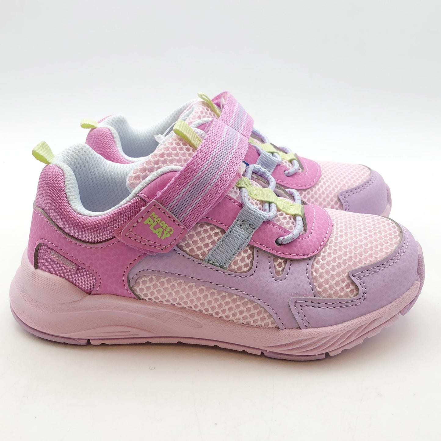 Stride Rite Girls Made To Play Sneaker Size 2.5 Light Pink Big Kids Shoe NIB