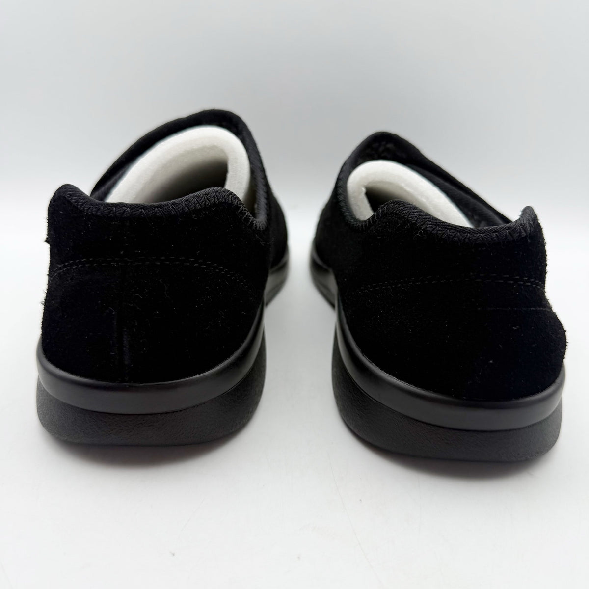 Propet Mens Coleman Slippers Size 9.5 M EU 42.5 Black Suede NIB