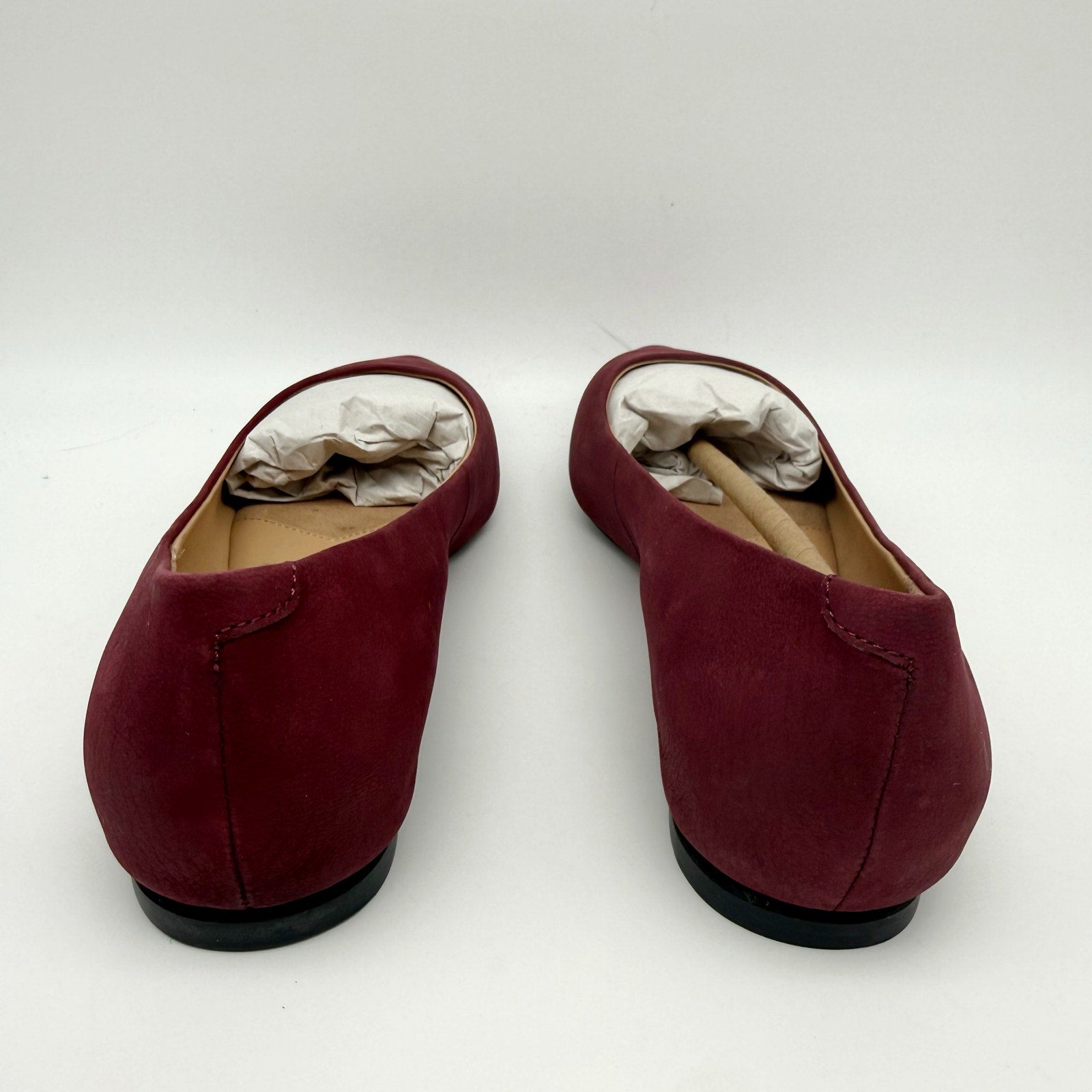 Trotters Womens Estee Flats US 9 M Dark Cherry Red Nubuck Leather NIB