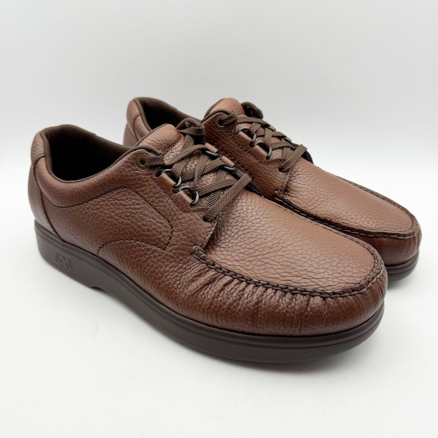 SAS Mens Bout Time Lace Up Shoes US 10.5 M EU 41 Brown Leather NIB