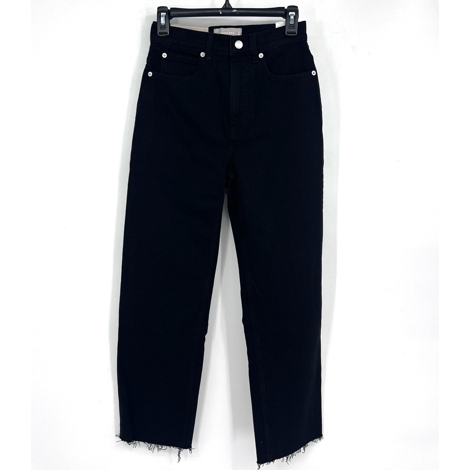 EVERLANE Women's The Way-High Jeans 25x27 US 0 Coal Black Straight Leg NWT