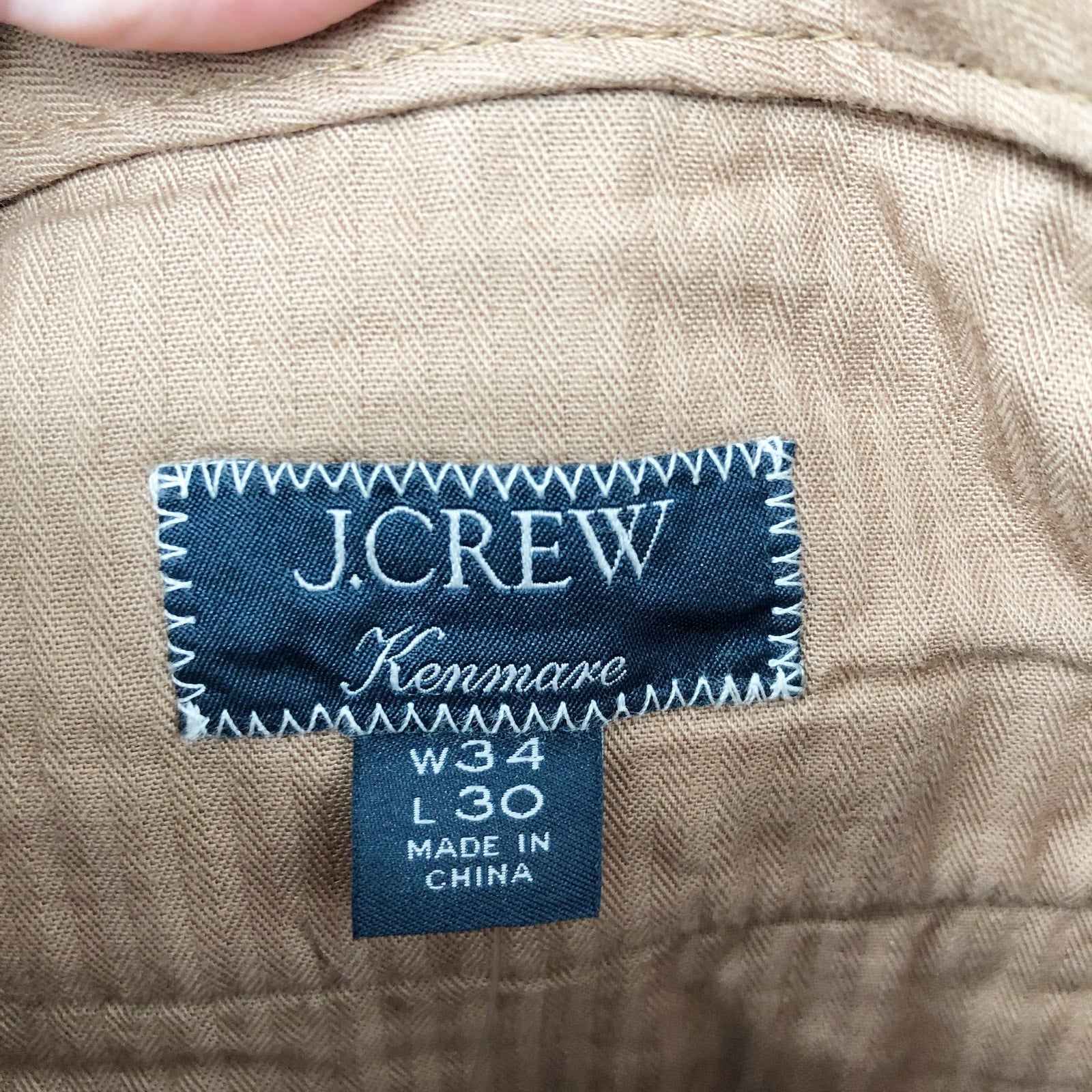 J.CREW Mens Kenmare Suit Pants 34x30 Tan Basketweave Relaxed Fit BM235 NWT