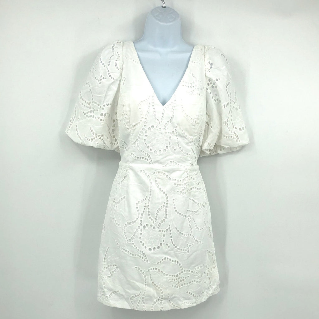 Lilly Pulitzer Women's Celestina V-Neck Romper Size 6 Resort White Eyelet NWT