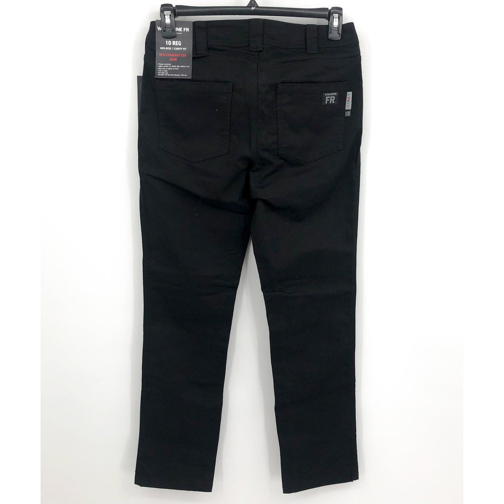 WOLVERINE Women's FR Flame Resistant Straight Jeans Size 14 Black Stretch NWT