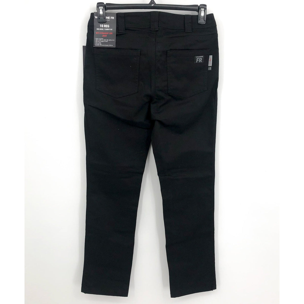 WOLVERINE Women's FR Flame Resistant Straight Jeans Size 14 Black Stretch NWT