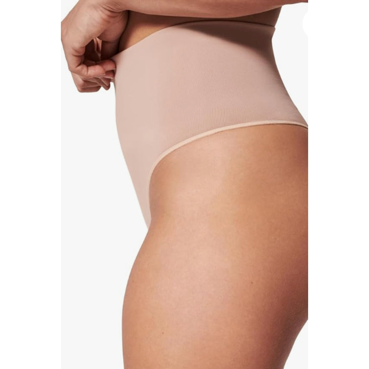 SPANX Women's EcoCare Seamless Shaping Thong Small Toasted Oatmeal 40048R NWT