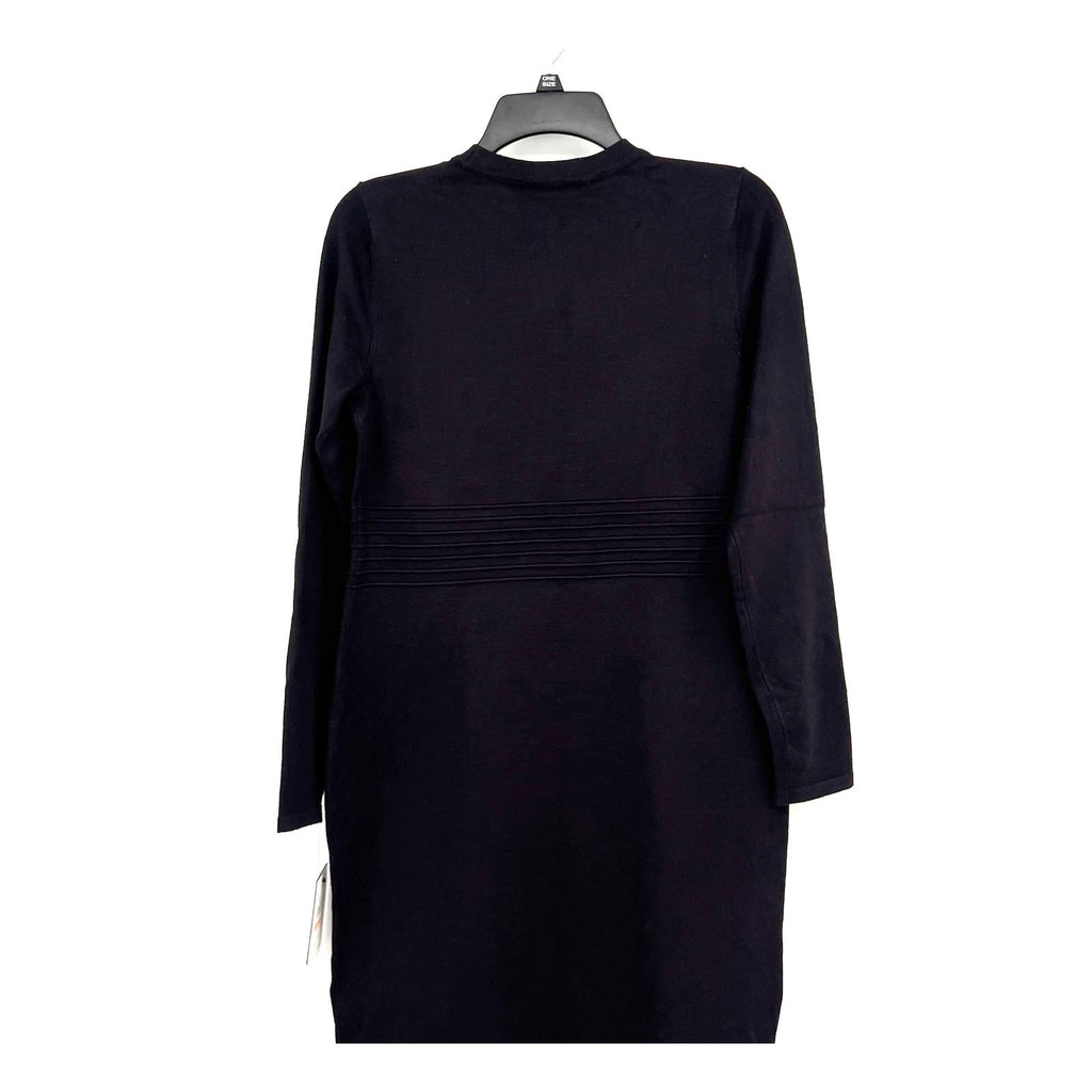 DKNY Women's Button-Trim Sweater Dress Small Black Long Sleeve NWT
