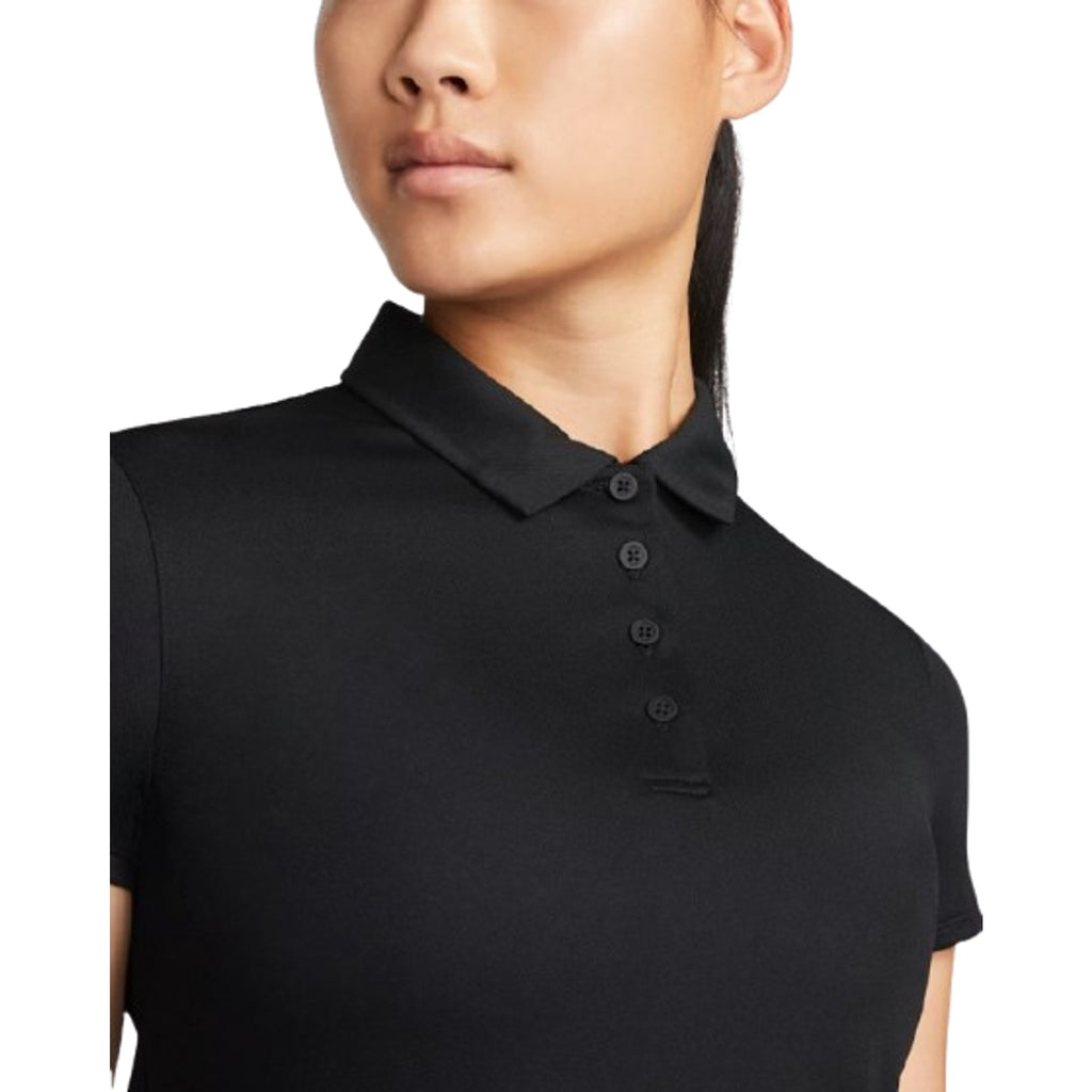 NIKE Women's Dri-FIT Victory Golf Polo Shirt XS Black Short Sleeve NWT