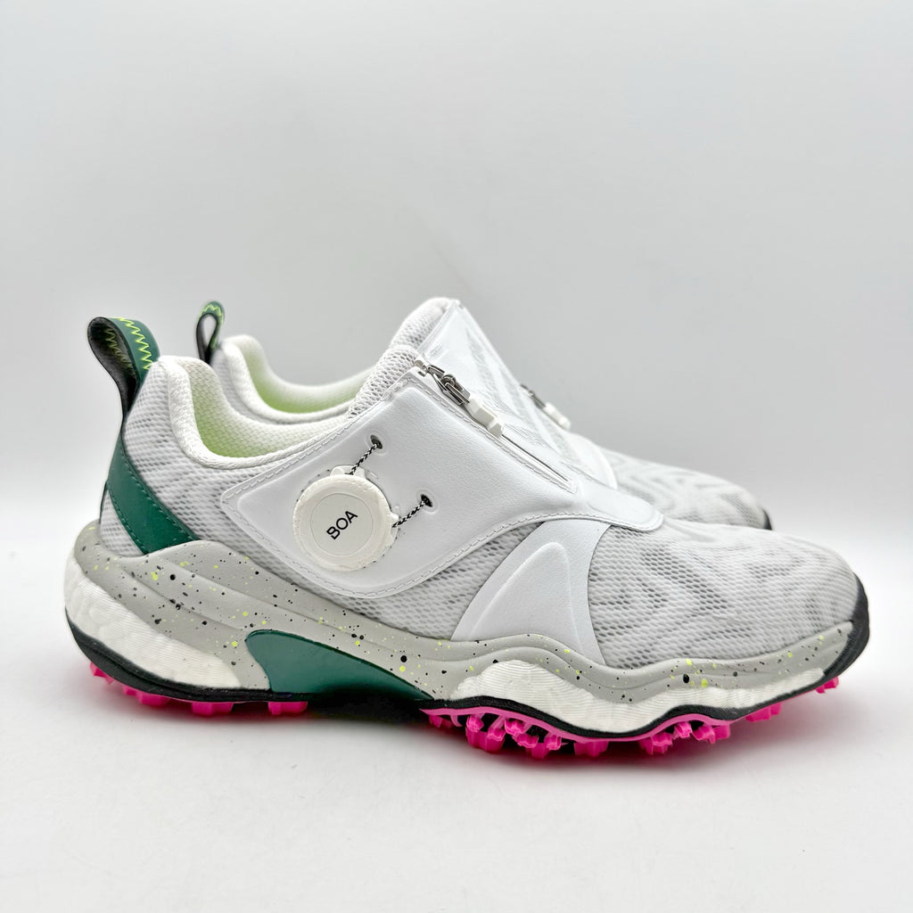 Adidas Womens Codechaos BOA 25 Golf Sneakers US 8 White Pink Athletic Shoes EUC