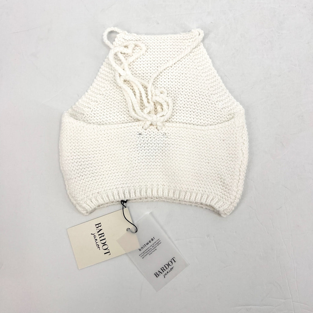BARDOT JUNIOR Girls Andi Knit Top Size 4-5 XS Orchid White Tie Back NWT