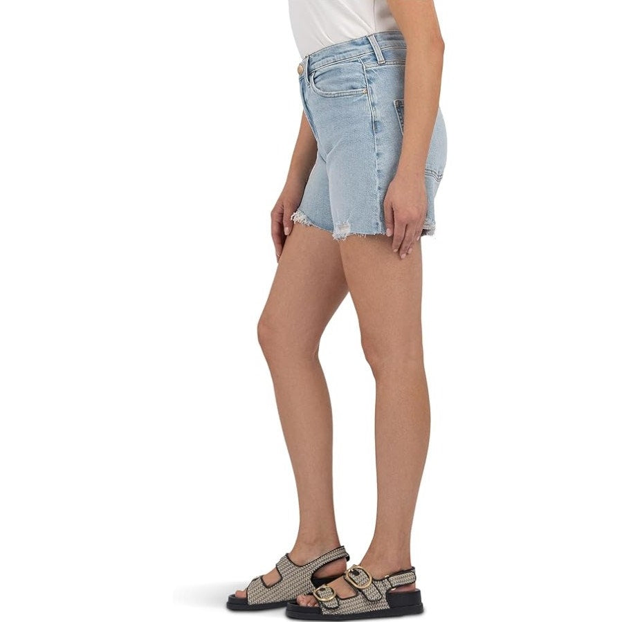 KUT FROM THE KLOTH Hailey Cutoff Denim Shorts Size 18 Openness High Waist NWT