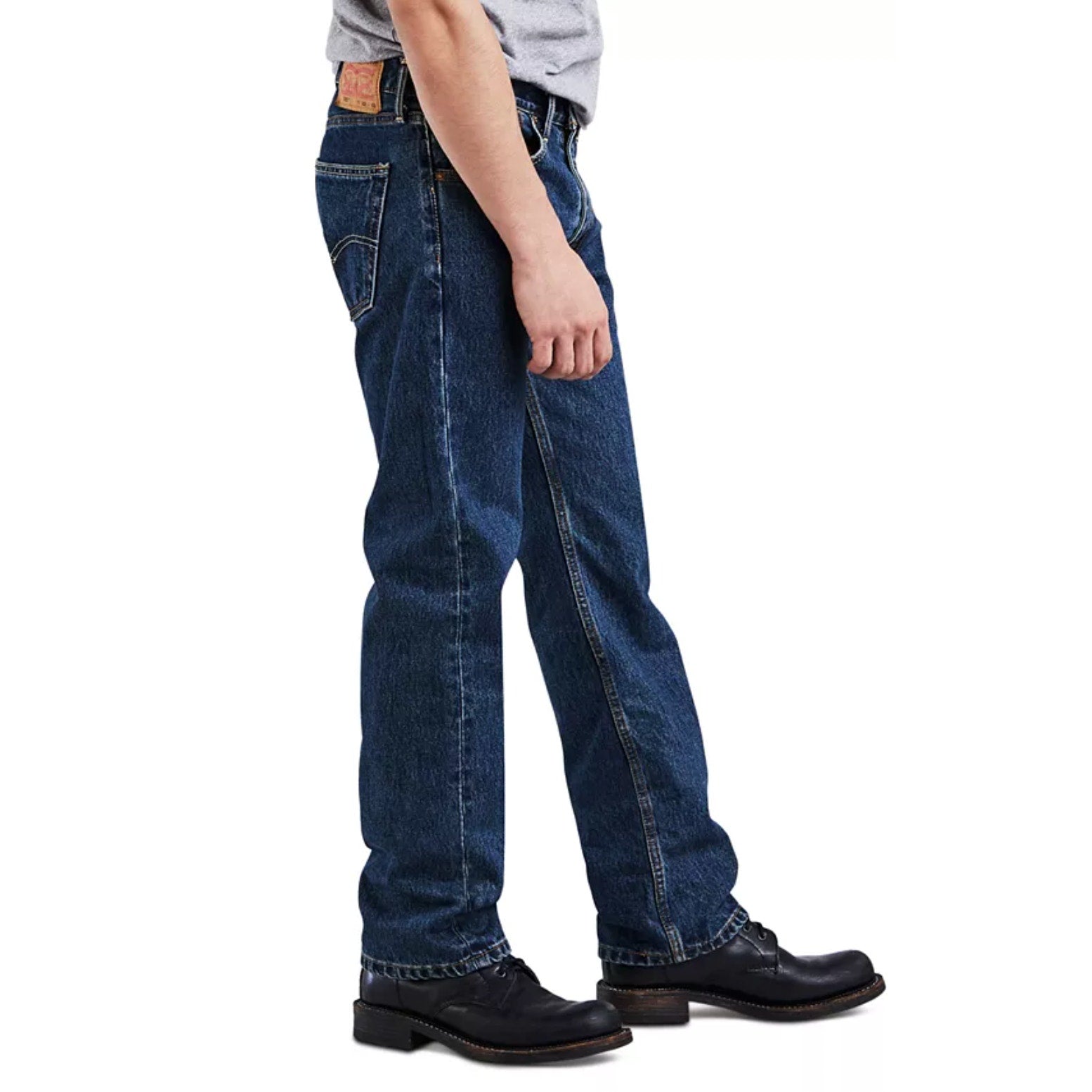 LEVI'S Mens 505 Regular Fit Jeans 38x32 Dark Stonewash Blue 00505-4886 NWT