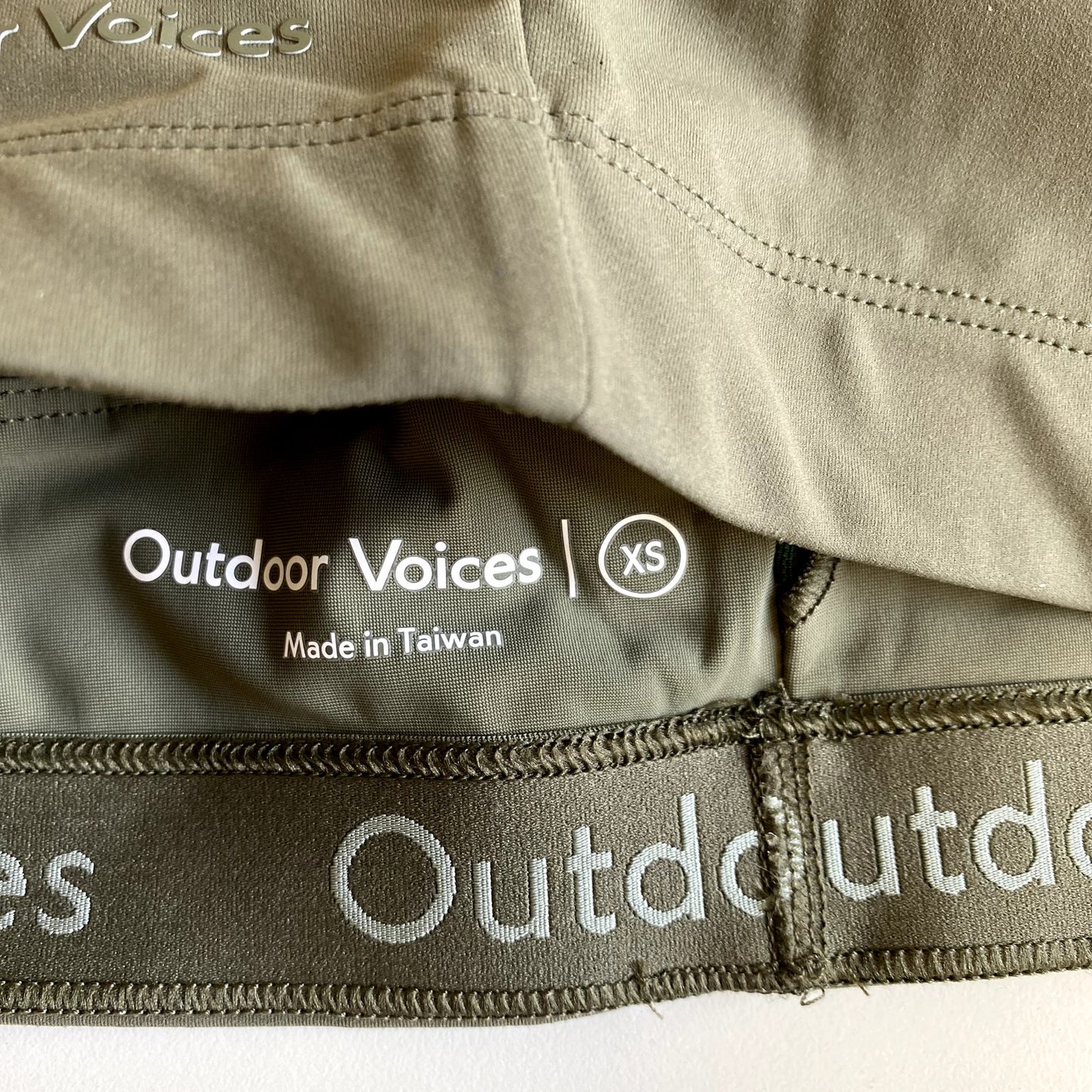OUTDOOR VOICES SuperForm Zoom Sports Bra Green Tea Tree XS