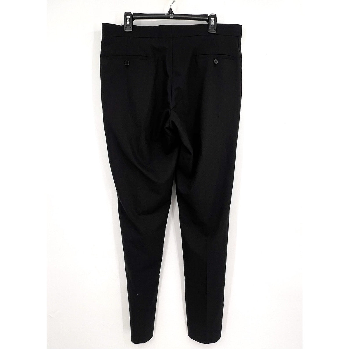 NORDSTROM RACK Men's Straight Leg Dress Pants 36R Black Flat Front Trim Fit NWT