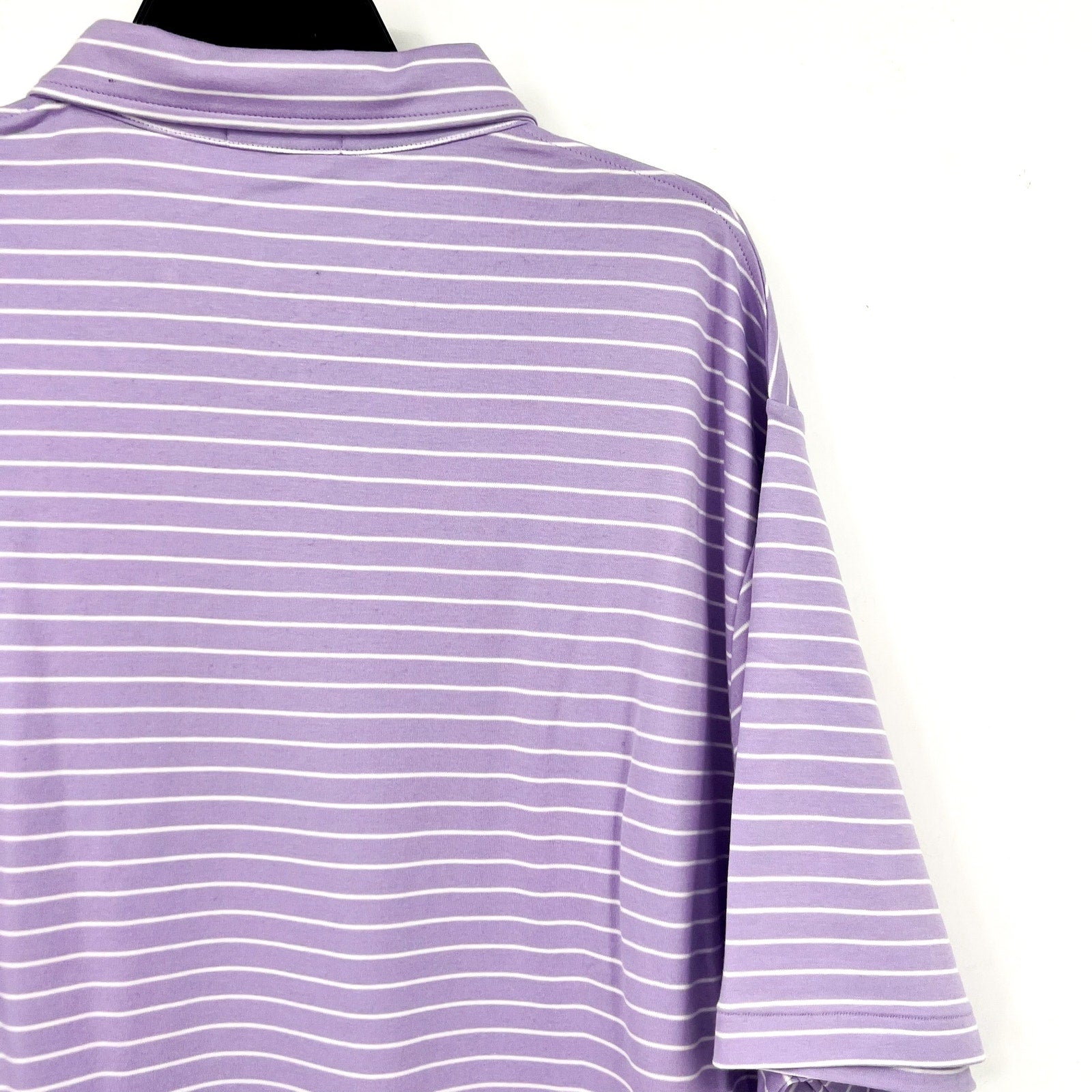 POLO RALPH LAUREN Classic-Fit Polo Shirt XXL Purple White Stripe Soft Cotton NWT