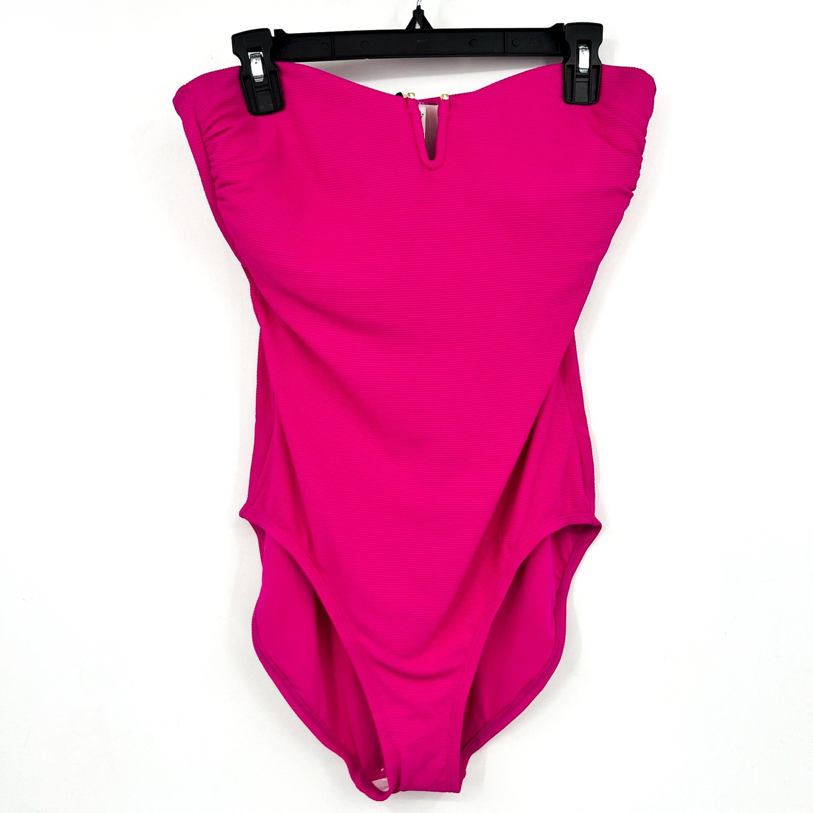 TOMMY BAHAMA Island Cays One-Piece Swimsuit Size 8 Pink Maui V-Front Bandeau NWT