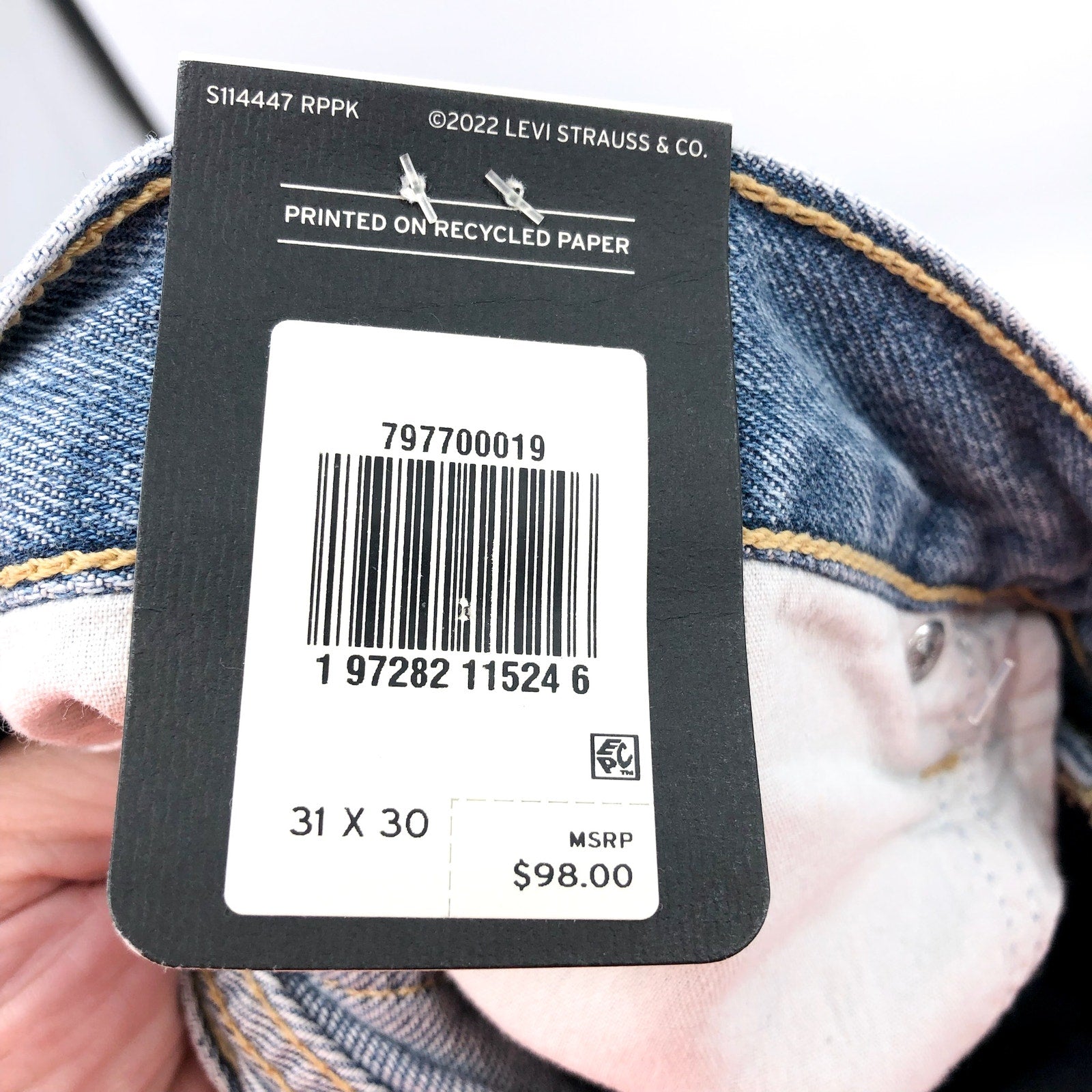 LEVI'S Womens Dad Straight Jeans 31x30 US 12 Blue Far and Wide NWT 79770-0019