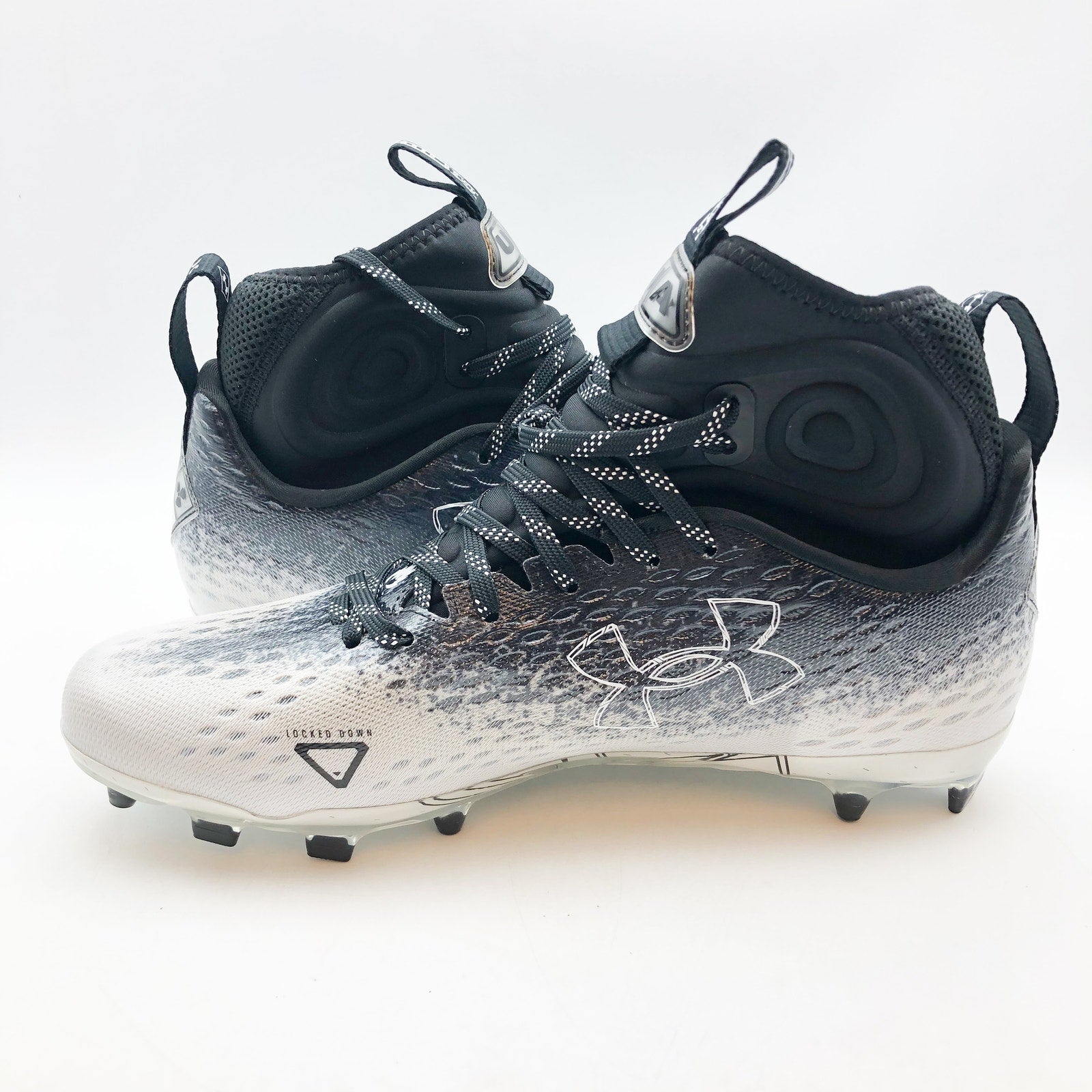 Under Armour Men's Spotlight Lux Mc 2.0 Football Cleats Size 8 Black White NWOB