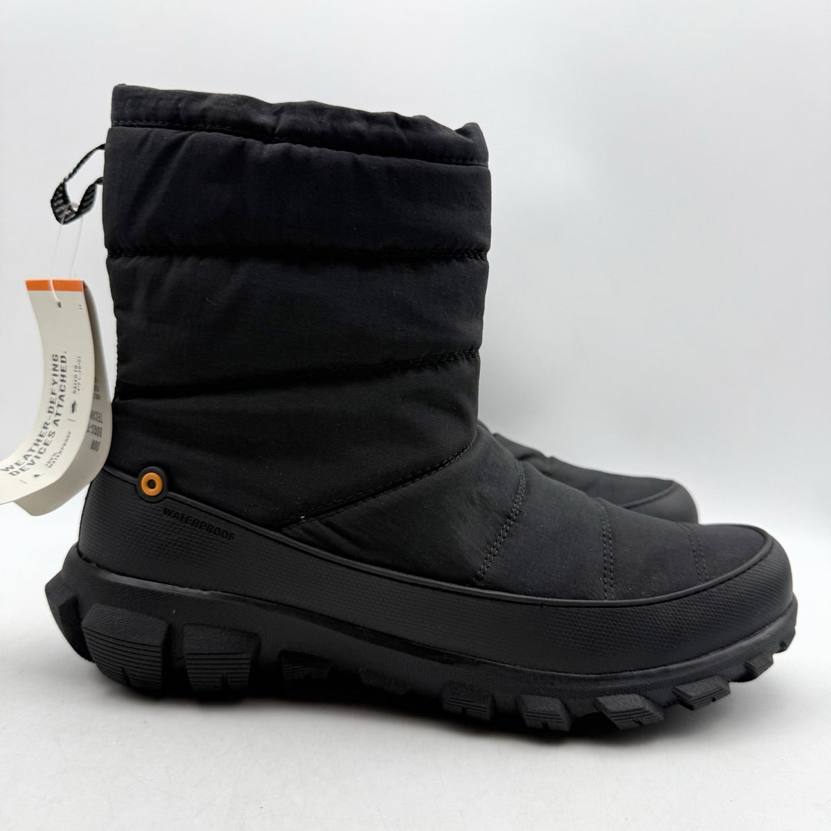 Bogs Womens Cedar Quilt Winter Boots Size 8.5 EU 39.5 Black Waterproof NIB