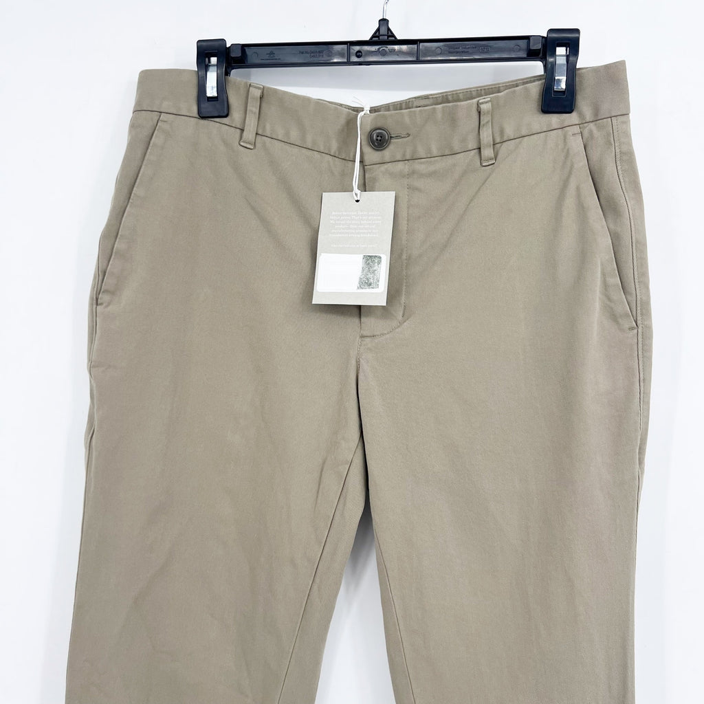 EVERLANE Mens The Performance Chino Pants 31x30 Khaki Uniform Slim Fit NWT