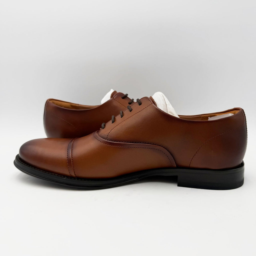 Vince Camuto Mens Urii Cap Toe Oxfords Size 9 EU 42 Saddle Brown Leather NIB