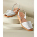 CalaXini Womens Cork Wedge Sandals EU 39 US 8.5-9 Silver Leather NWOB