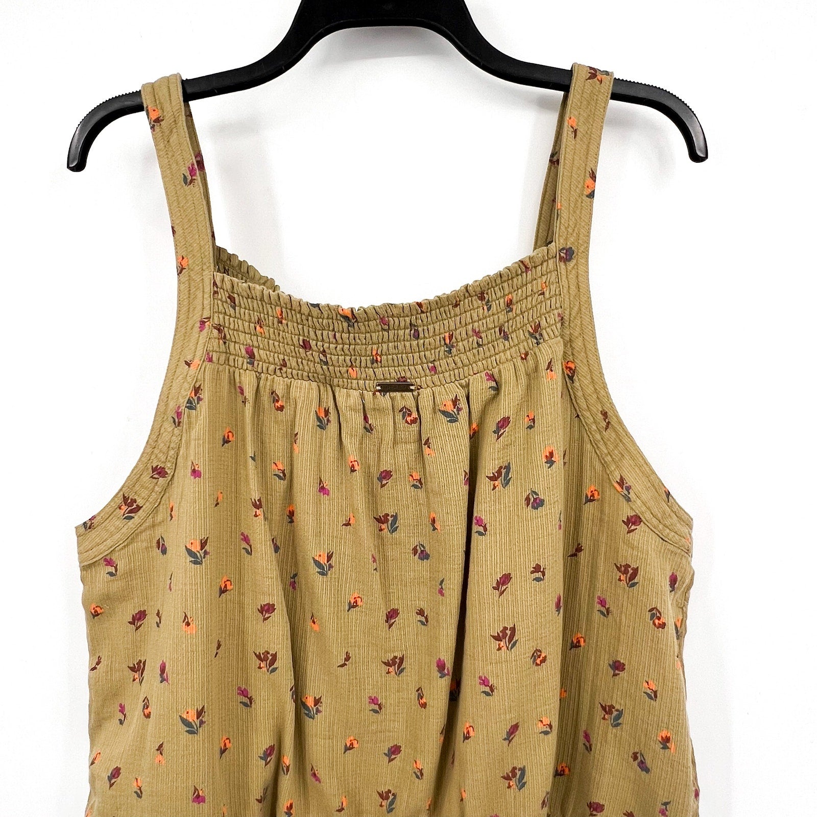 PRANA Women's Little Palm Cami Tank Top XL Green Floral Sweet Grass Meadow NWT