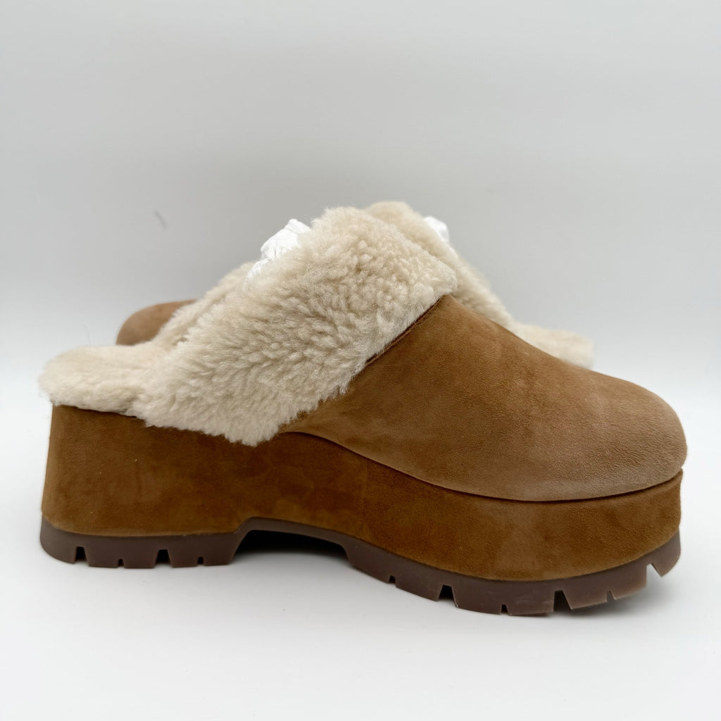 Steve Madden Womens Juney Clogs US 8 Chestnut Brown Vegan Suede Slip On NIB
