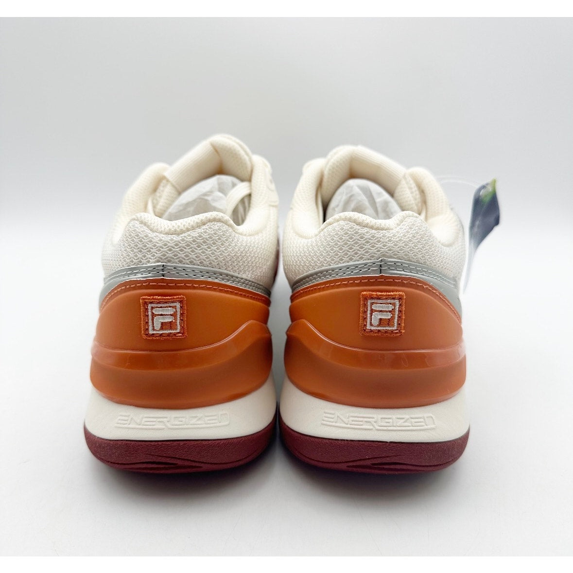 FILA Women's Axilus 3 Athletic Shoes Size 9 Off White Orange Court NWOB