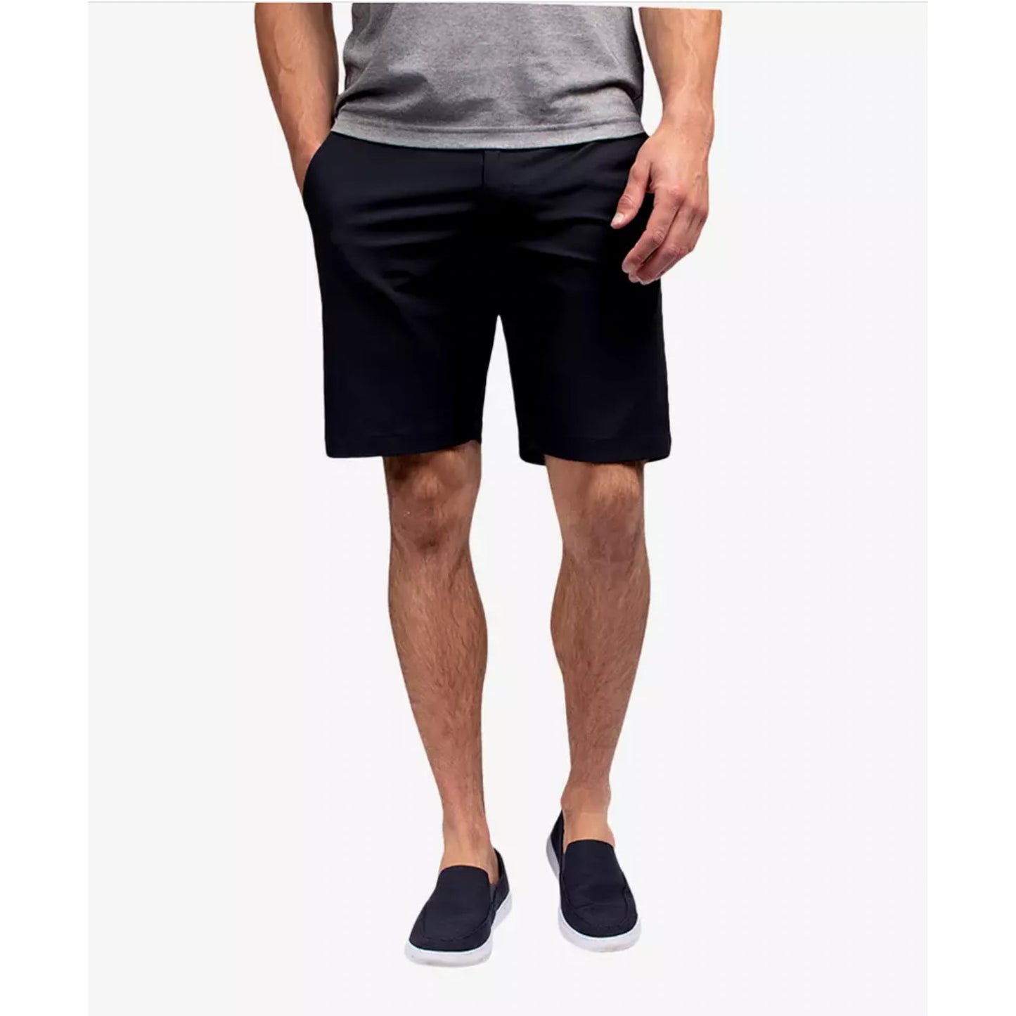 TRAVIS MATHEW Men's Starnes 9" Chino Shorts Size 34 Black Heater Series NWT