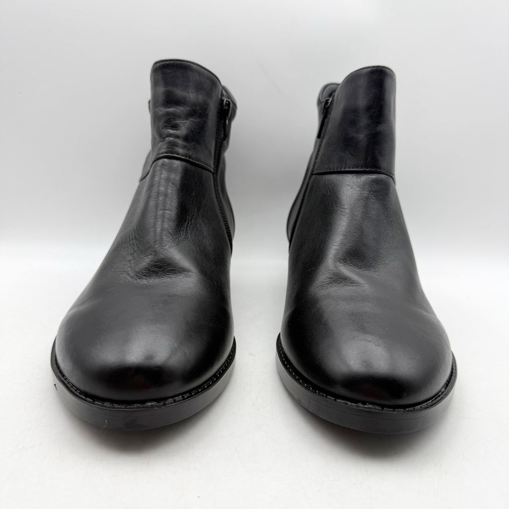 David Tate Womens Ania Ankle Bootie US 8.5 Wide Black Leather NWOB