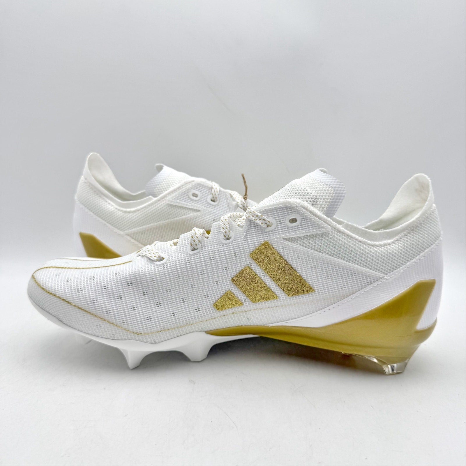 Adidas Mens Adizero Electric Football Cleats Size 9 White Gold IE4381 NWOB